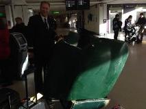 Easy fit on to a baggage trolley!